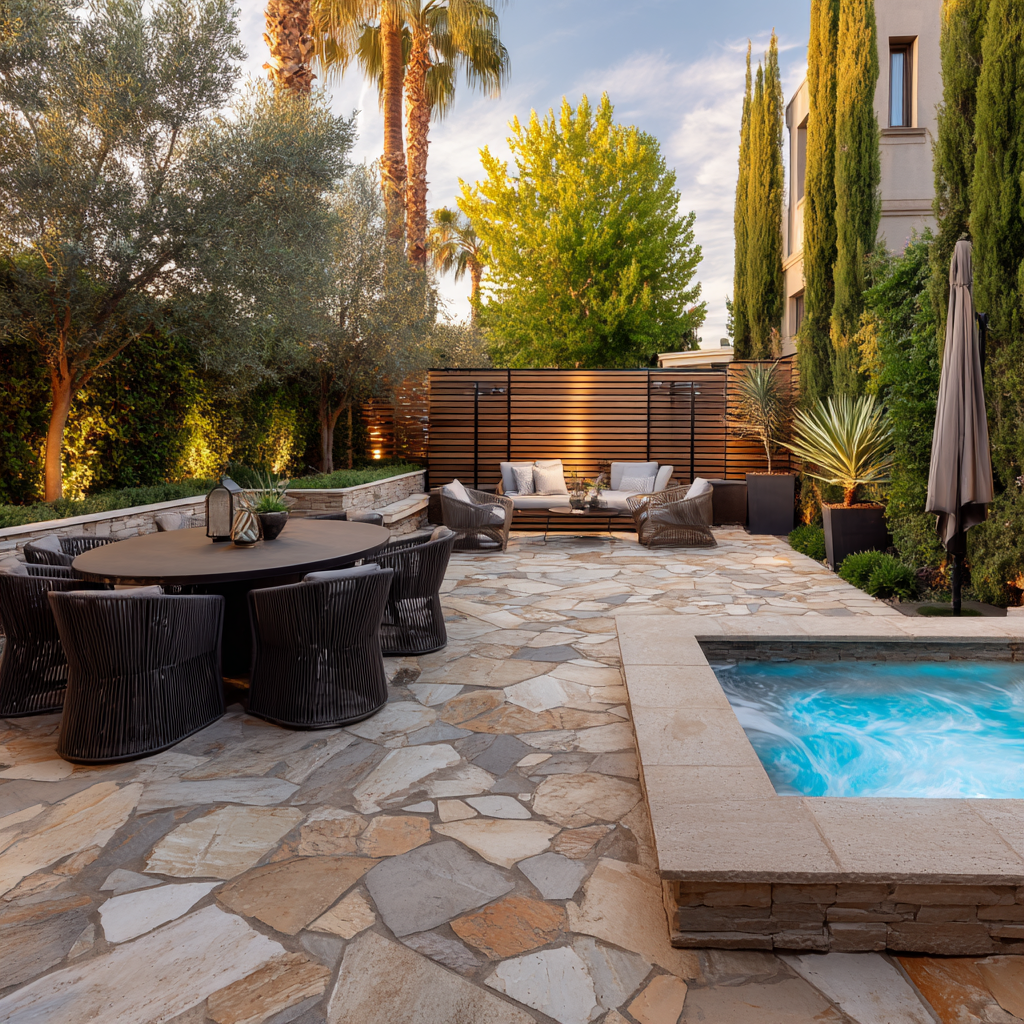 Outdoor living space at SMHW Rehab campus